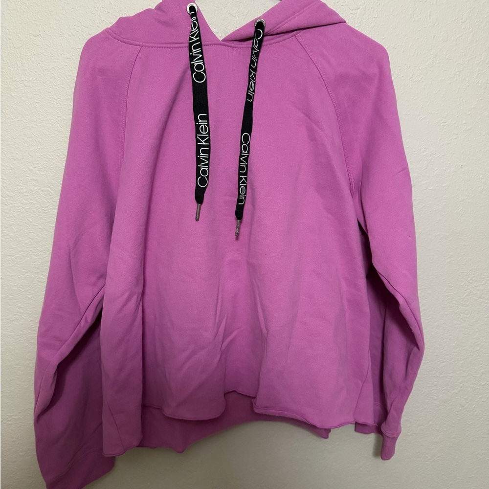 NEW Calvin Klein Lavender Hoodie with Logo Drawstrings